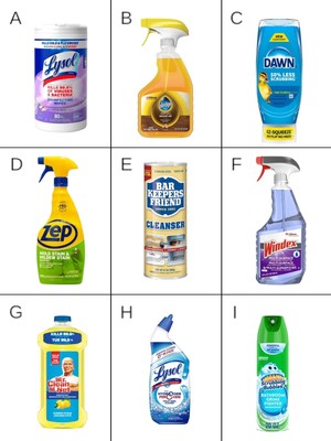 Household Cleaners Lot Lysol , Pledge, Dawn, Zep,, Windex, Mr. Clean, Etc.