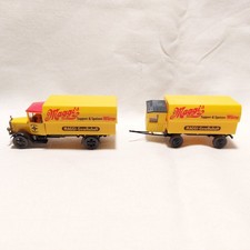 mes-96504	Roskopf Serie Nostalgie 1:87 Mercedes LKW mit Anhänger Maggi,s,