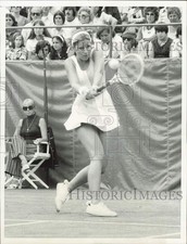 1975 Press Photo Chris Evert in women's tournament final at Harrison, New York