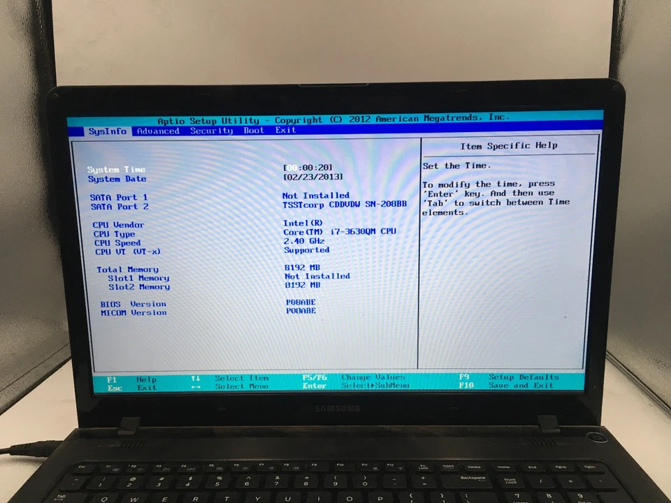 SAMSUNG NP350E7C - BOOTS TO BIOS - INTEL I7 3630QM - NO RAM - NO OS - READ - BB! - Image 2 of 4