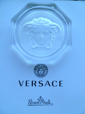 Rosenthal Versace Glas Kristall Getränke Untersetzer Brandneu Verpackt Medusa
