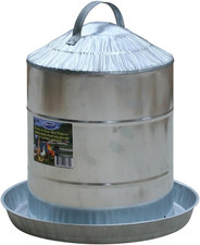 Automatic Chicken Waterer, 5 Gallon Capacity - Double Wall Galvanized Steel Poul