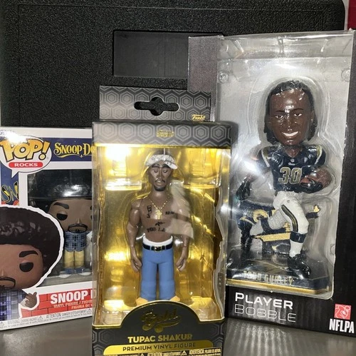 FOCO Los Angeles Rams Todd Gurley Bobblehead, Snoop Dogg + 2PAC FUNKO