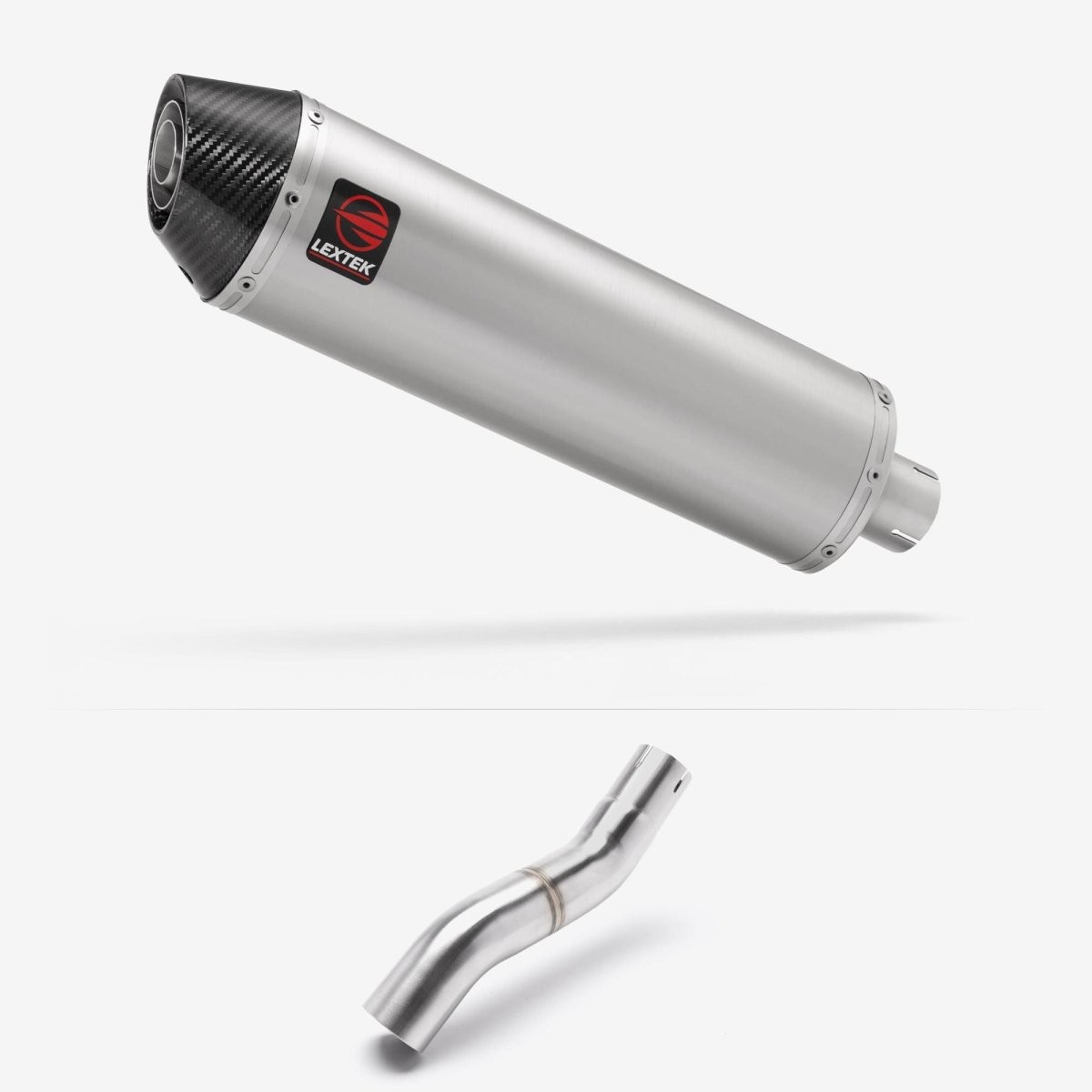 Lextek Stainless Steel RP1 Brushed 400mm Exhaust System with Link Pipe Silencer