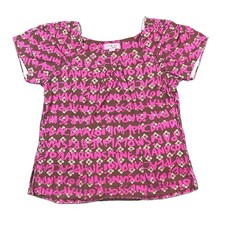 Koi by Kathy Peterson Peace Love Sunshine Pink Work Scrub Top Women's M