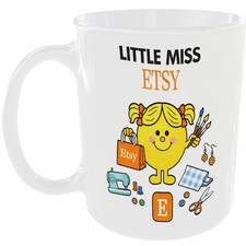 Little Miss Etsy Mug Funny Mr Men Style Cup Craft Seller Handmade Gift Make Buy