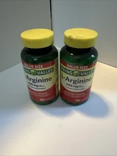 Spring Valley L-Arginine Heart Health Supplement 500mg 100Ct Lot 2 Exp 7/27