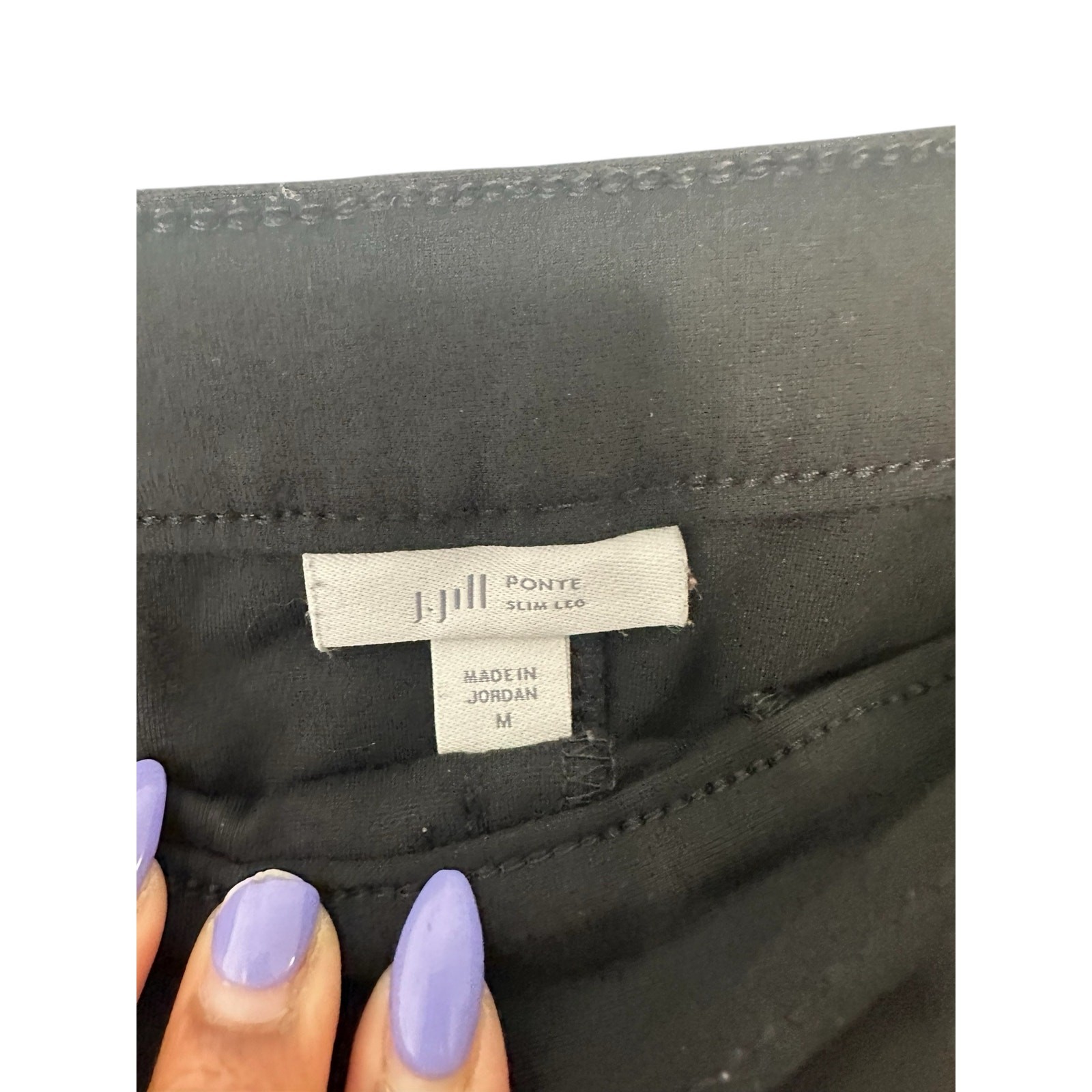 J. Jill Ponte Black Basic Stretch Pull On Slim Le… - image 2