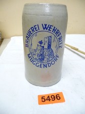 5496.      Alter Steingut Bierkrug Wehrfritz Muggendorf  Deko  Bierkrug 1 L
