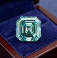 Huge 2CT Fancy Green Color Ascher Cut VVS1 Diamond Premium Quality gemstone 7.5M