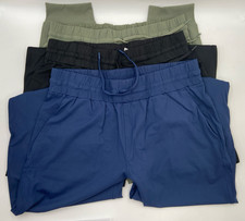 3 pair Member's Mark Women's Jogger Pants Size L Black, Blue Olive Comfort Fit