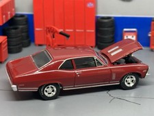 1968-1972 Chevy Nova Maroon Opening Hood 164 Scale Muscle Car