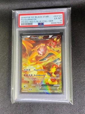 PSA 6 Glurak EX XY121 Pokemon 2016 XY Black Star Promo Deutsch