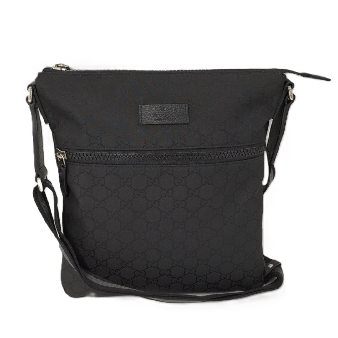 GUCCI GG Canvas Leather Black Shoulder Bag 200325 Made in Japan
