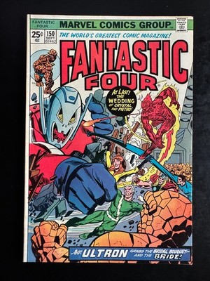 Fantastic Four #150 (September 1974) landmark Wedding of Crystal and Quicksilver