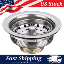 Premium Stainless Steel 3.5" Kitchen Sink Drain Set - Strainer, Stopper Included