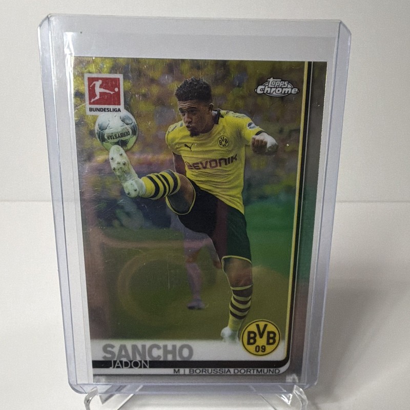 Topps Chrome Bundesliga 2019 Jadon Sancho Borussia Dortmund Soccer Card #25