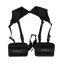 Unisex Chest Rig Bag Streetwear Tactical Vest Hip-hop Chest Bags Fashion Black