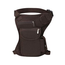 Canvas Waist Bag Fanny Pack Racing Drop Leg Bag Motorcycle Outdoor Bag coffee