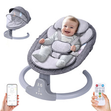 Portable Electric Baby Rocker Swing 5 Sway Speed 10 Preset Songs Music RC Gift