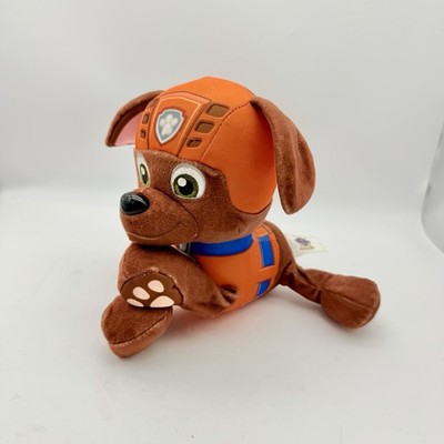 Nickelodeon PAW Patrol LIVE Zuma 9  Plush Dog Brown Orange Uniform Toy