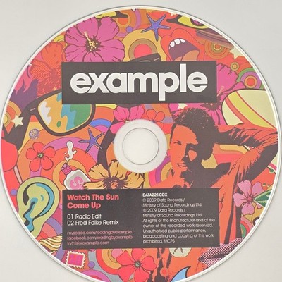 Example   Watch The Sun Come Up CD Single 2009 Fred Falke Remix Dance Data