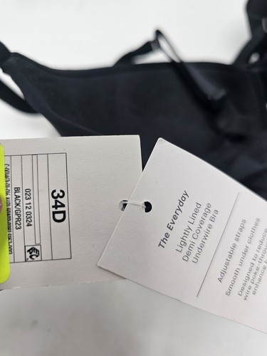 Reggiseno Auden Taglia 34D Nero Leggermente Foderato Demi Copertura Ferretto Cinghie Regolabili - Foto 8 di 14