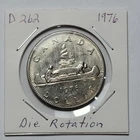 ERROR 1976 One Dollar Rotated Die Rotation CANADA (Nickel)  D262