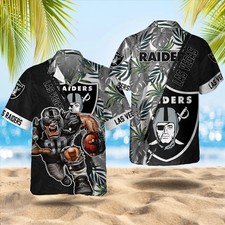 Las Vegas Raiders Beach Blitz Hawaiian, Gift For Fans, Gift For Friends