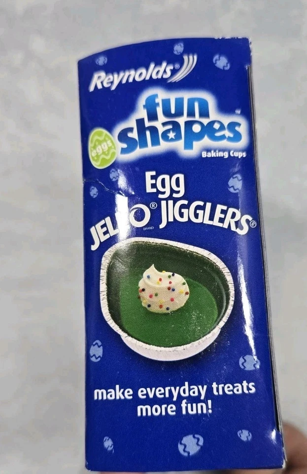 Tazas para hornear Reynolds 2006 Fun Shapes papel aluminio en forma de huevo 3,5 oz (24 tazas de unidades) Nuevo de Lote Antiguo Foto 3 de 4