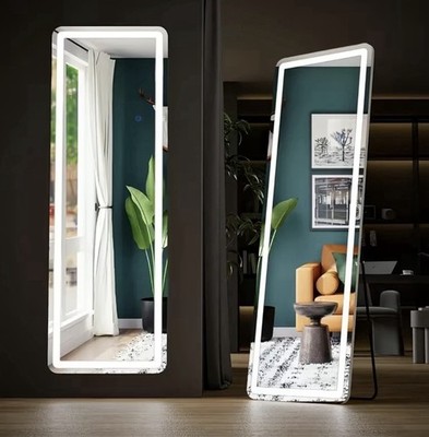 64'' x 21'' Full Length Mirror with LED Lights Full Body Standing Floor Mirror