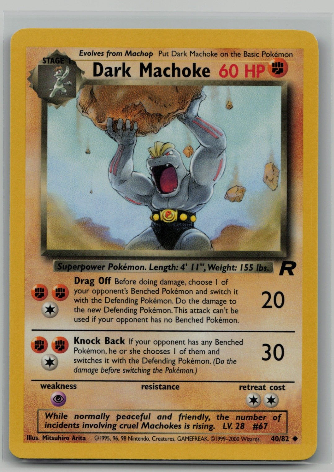 Dark Machoke Uncommon Team Rocket 40/82 NM