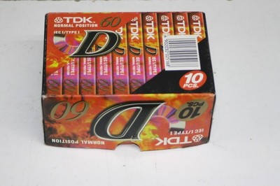 TDK D 60 Audio Cassette--10 Stk.-- 60 Min. Audio Kassette - IEC I / TYPE I--NEU!