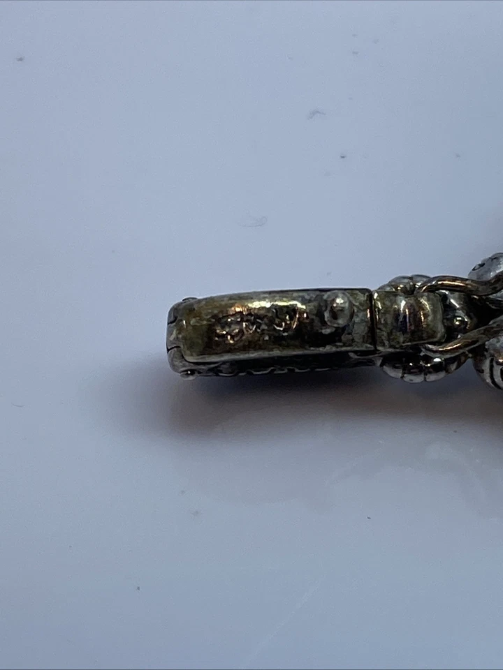 Colgante potenciador BARBARA BIXBY KEY Londres topacio azul oro 18 quilates plata esterlina Foto 3 de 4