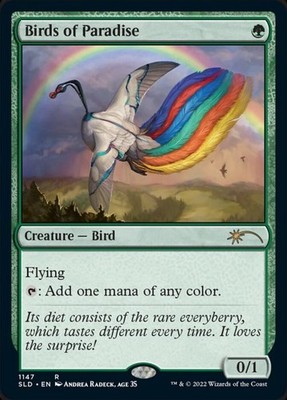 MTG English Birds of Paradise (1147) NM Foil Secret Lair | eBay