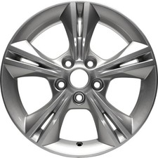 16x7 5 Double Spoke Aluminum Wheel Painted Sparkle Silver Metallic 560-03878