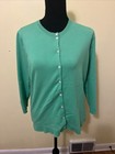 J Crew Damen Strickjacke grün Knopfleiste Baumwollmischung Größe M