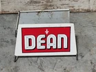 Vintage 1960s DEAN TIRES Metal Tire Store Display Sign Garage Gas Station James