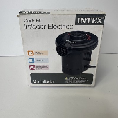 Intex Portable Quick-Fill Electric Air Pump Inflates & Deflates w/3 Nozzles
