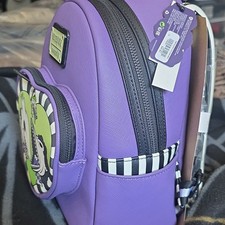 Loungefly Beetlejuice Mini Backpack Purple St...