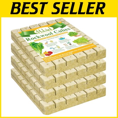2-Inch Rockwool Cubes - High-Quality Hydroponics Growing Medium for Germination