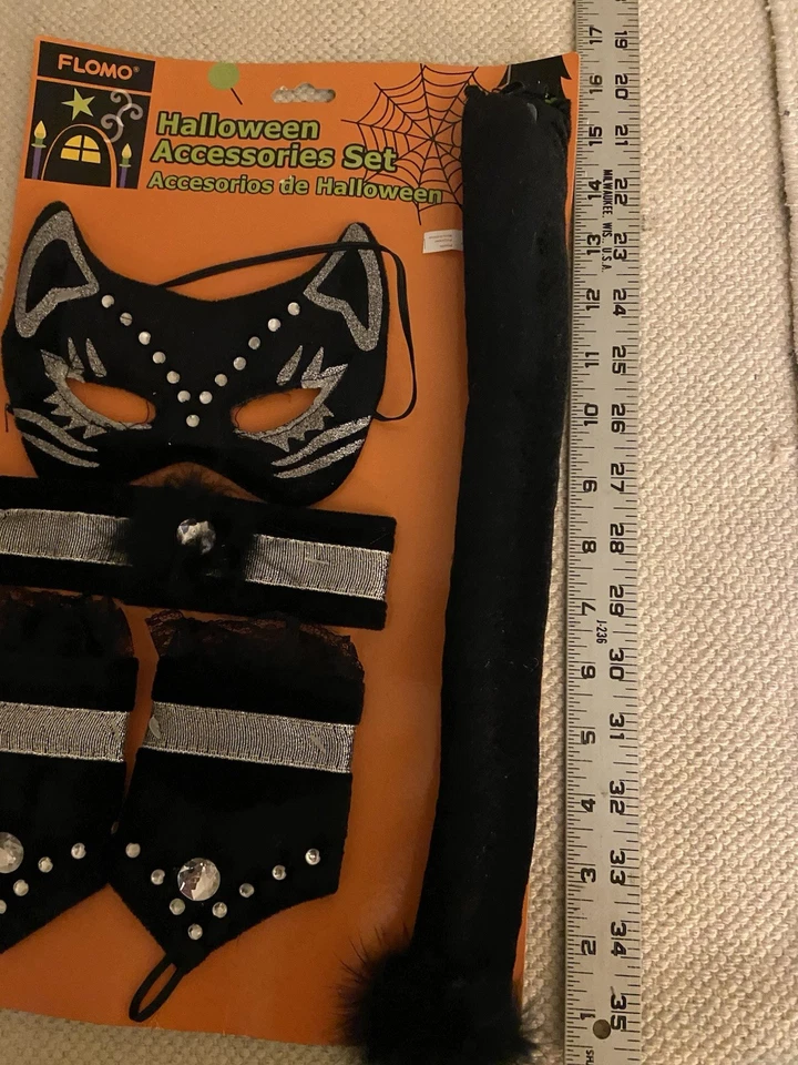 Conjunto de accesorios para gato Vixen disfraz máscara/cola/collar/puños adulto Foto 2 de 2