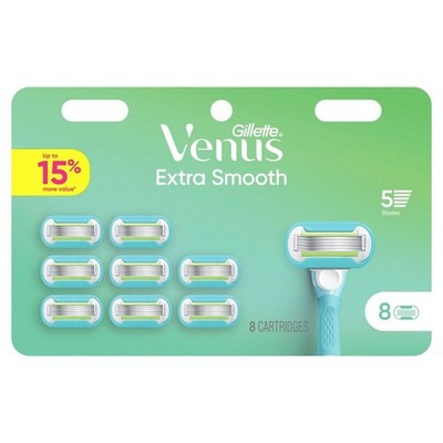 Gillette Venus Extra Smooth Razor Blade Refills, 8 CT
