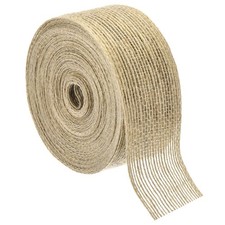 Burlap Fabric Ribbon, 1.38 Inch Natural Fabric Burlap Jute Ribbon, 11 Yards
