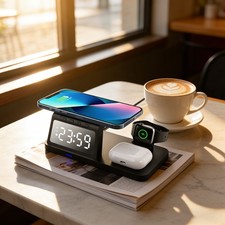 4in1 Wireless Charger Dock Station For Apple Watch 11 Air Pods iPhone 17 16 15