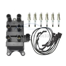 Ignition Coil + Spark plug & Wires For Ford F150 E150 Taurus Mazda Mercury FD498