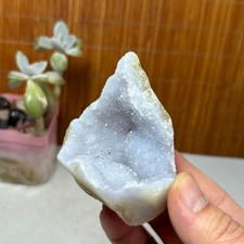 Natural blue chalcedony agate Crystal gemstone rough original Specimen A2656