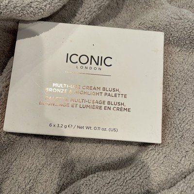 Iconic London- Multi-Use Cream Blush, Bronze & Highlight Palette - Full Size New