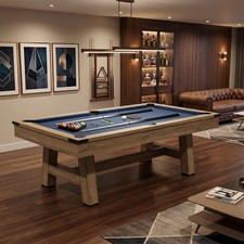 7FT Pool Table, Wood Finished Billiard Table for Adult Family Game Room