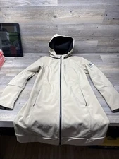 Noel Asmar Equestrian Riding Jacket Coat Mid Length Blue Full Zip Hooded Size M